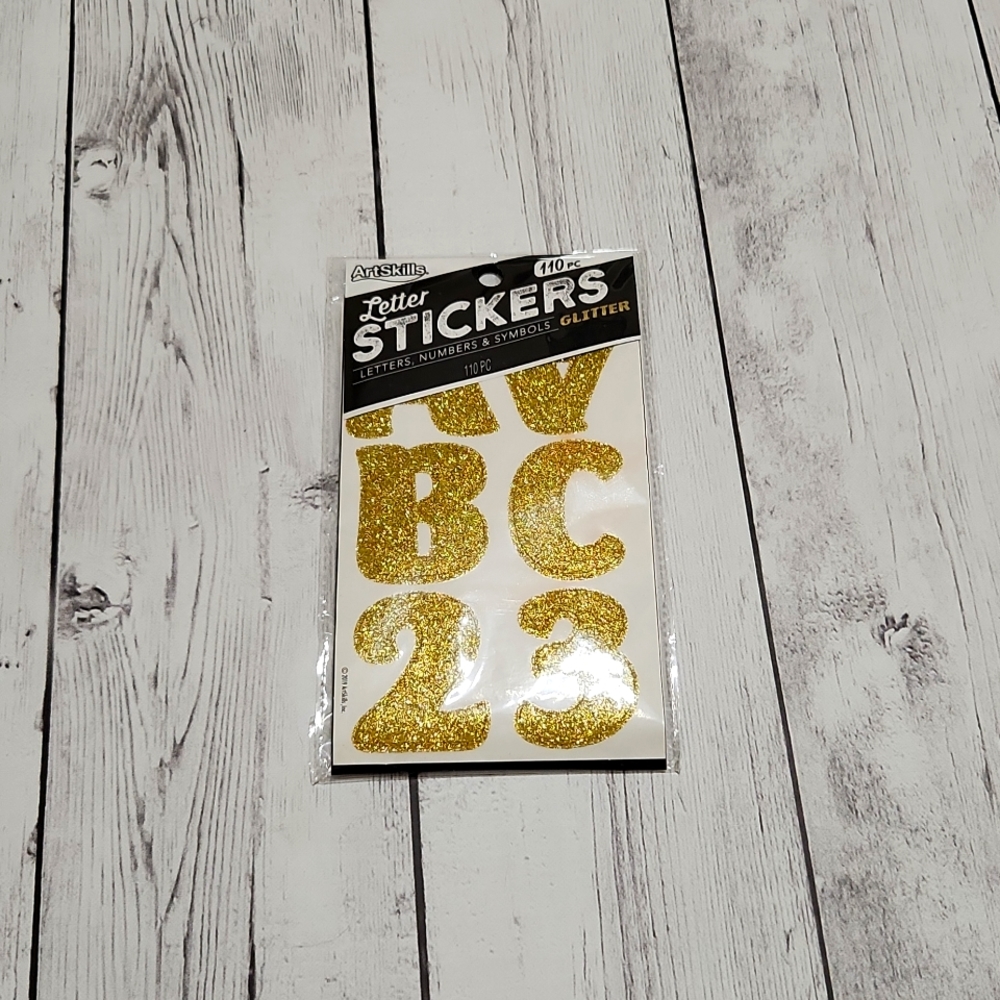 Brand New 110pc Glitter Letter Stickers by Artskills.